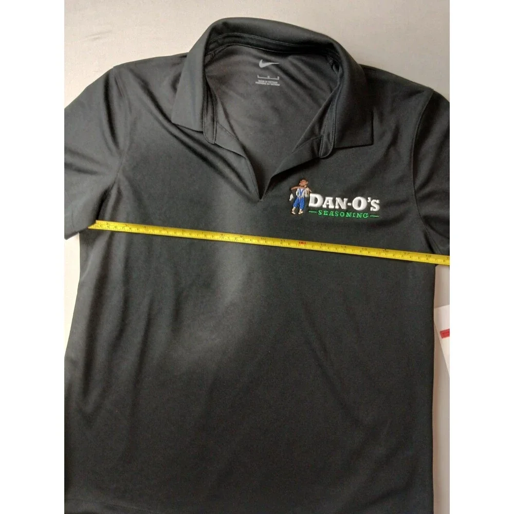Nike Golf Dri-FIT Polo Womens Size L Black Dan-O's Seasoning Embroidered NWT